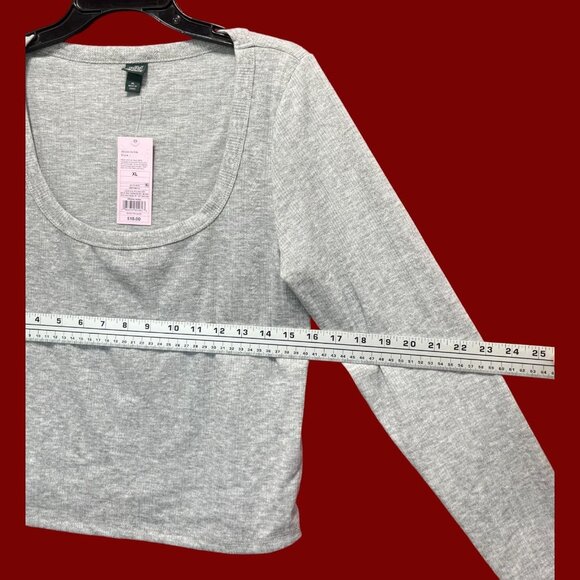 Wild Fable - Women's Long Sleeve T-Shirt - Grey - Extra Large - Picture 3 of 13